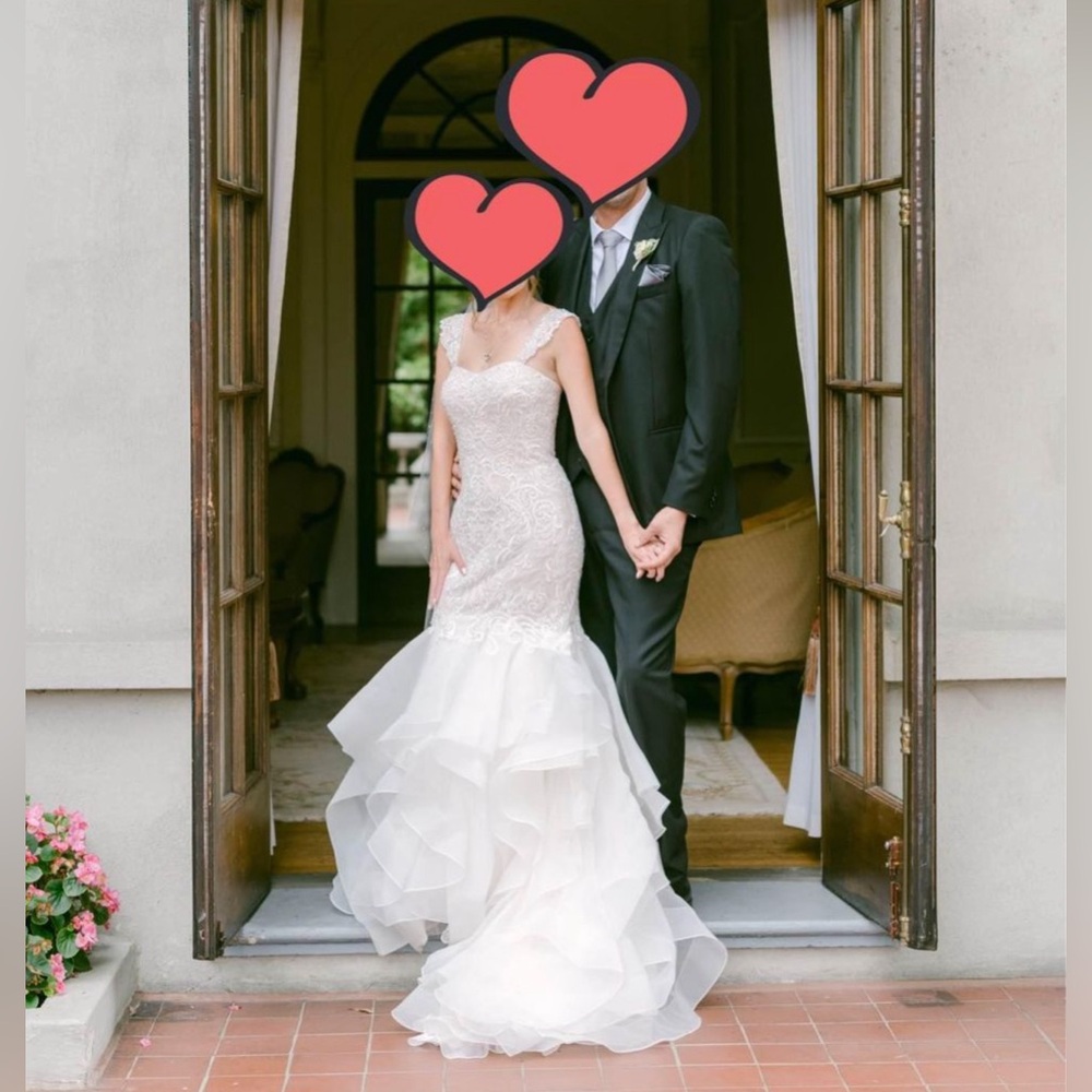 Wedding dress trumpet mermaid size 0